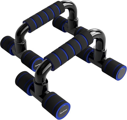 READAEER Push Up Bars Gym Exercise Equipment Fitness 1 Pair Pushup Handles with Cushioned Foam Grip and Non-Slip Sturdy Structure Push Up Bars for Men & Women