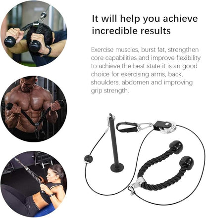 Lift Pulley System Strength Training Kit DIY Home Gym Equipment with Loading Pin for Full Body Workout Aluminum Alloy Iron Plastic Nylon