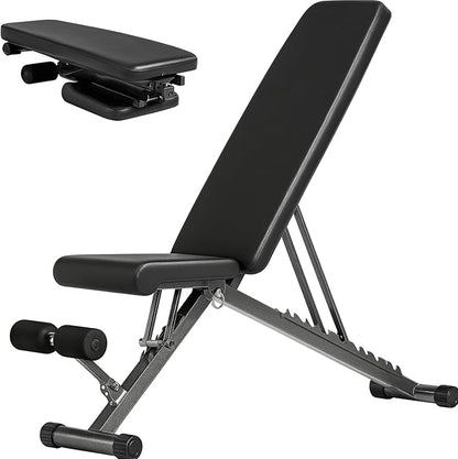 BARWING Adjustable Foldable Portable Weight Bench for Home Gym,700-800LBS Flat Incline Decline Workout Bench for Full Body Workout Easy Assembly for Home Gym