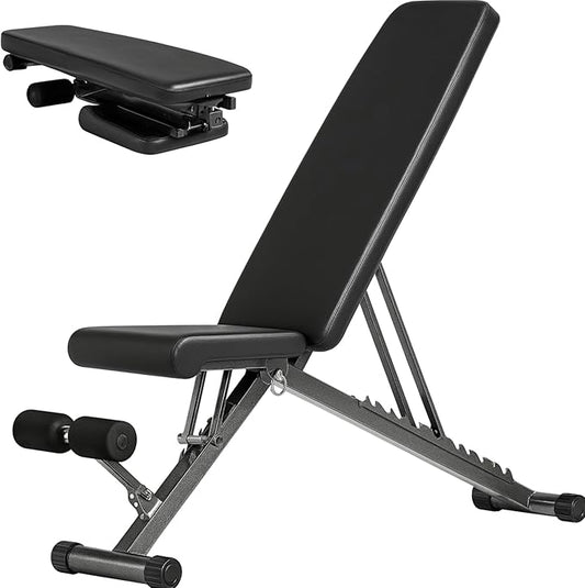 BARWING Adjustable Foldable Portable Weight Bench for Home Gym,700-800LBS Flat Incline Decline Workout Bench for Full Body Workout Easy Assembly for Home Gym