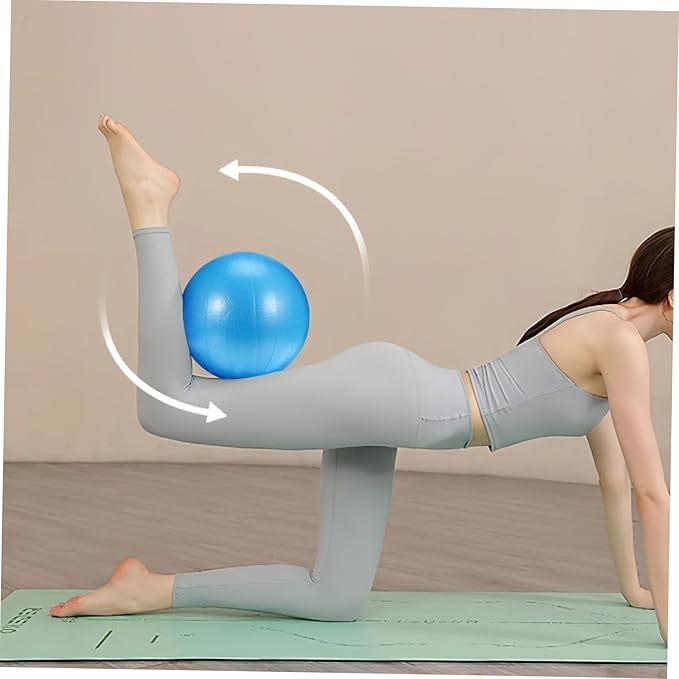 Mini PVC Yoga Ball Blue 1 Piece Anti-Burst Stability Trainer for Core Workout and Home Fitness Equipment