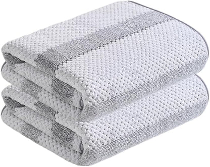 2-Pack Microfiber Bath Towels (27x54 Inches) - Ultra Soft & Quick Dry, 3X Absorbency, Lightweight for Gym, Yoga, Travel & Spa - Perfect for Home, Fitness & Post-Workout
