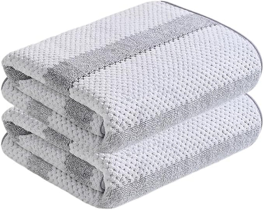 2-Pack Microfiber Bath Towels (27x54 Inches) - Ultra Soft & Quick Dry, 3X Absorbency, Lightweight for Gym, Yoga, Travel & Spa - Perfect for Home, Fitness & Post-Workout