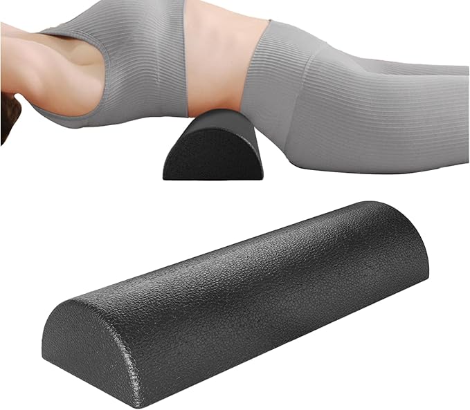 Workout Foam Roller - High Density Half Stretching Equipment,Athletic Body Foam Roll,for Home Gym Studio Pilates Fitness Workout Post-Sports Training Stretching