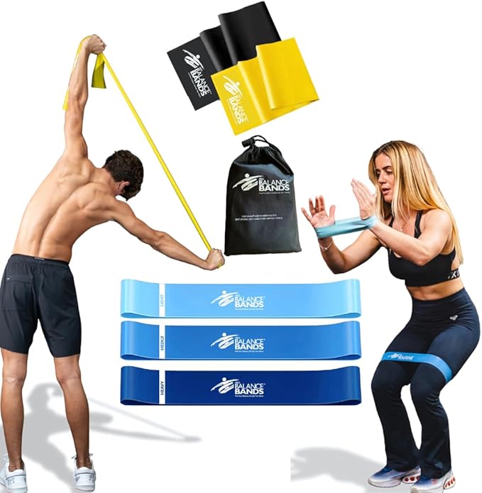 Full Body Resistance Bands for Home Workouts & Strength Training – Loop & Stretch Bands for Muscle, Mobility, Rehab & Travel Fitness