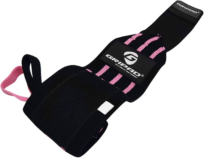 Gripad 12" x 3" Weight Lifting Support Wrist Wraps, Strong Wrist Wraps, 2 Thumb Loops – Great for Weightlifting, Powerlifting, Bodybuilding, Strength & Cross-Training.