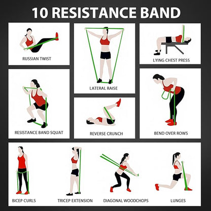 LEEKEY Resistance Bands, Exercise Bands,Pull Up Assist Bands - Bands for Working Out,Band for Men and Women Fitness Training, Physical Therapy,Home Workouts