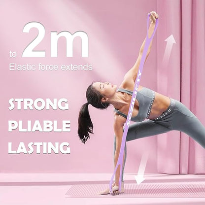 Figure 8 Resistance Band (Upgraded),Elastic Band, Stretch Bands, with Storage Bag, for Arm,Shoulder, Back,Leg Stretching Workout, Portable Home Office Elastic Ropes for Yoga, Pilates