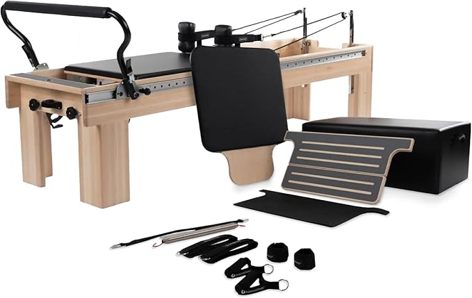 Balanced Body Clinical Pilates Reformer with Infinity Footbar, Pilates Exercise Equipment, Workout Equipment for Home or Studio
