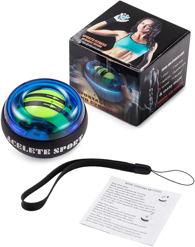 Gyro Ball Wrist Exerciser Gyroscope Ball Forearm Strengthener for Stronger Wrist Bones and Muscle
