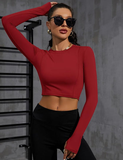 Loovoo Women Workout Shirts 1/2/3 Pack Athletic Compression Tee Dry Fit Yoga Gym Basic Tops