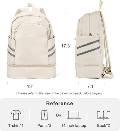 coofay Gym Backpack For Women Waterproof Backpack With Shoe Compartment Lightweight Travel Backpack Sports Backpacks Large Gym Bag
