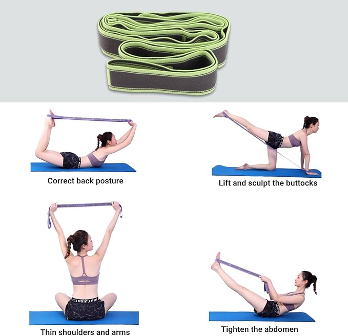 Stretch Band Strap Number Elastic Stretching Strap Exercise Bands Yoga Equipment for Exercise Fitness Workout Physical Therapy