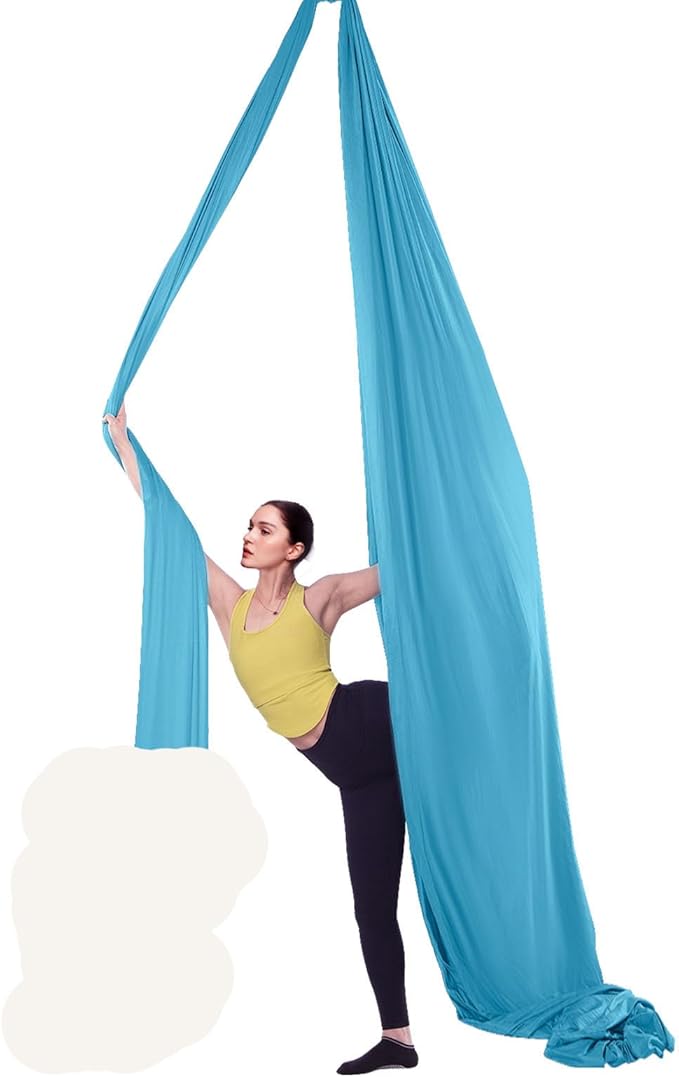 VEVOR Aerial Silk & Yoga Swing, Aerial Yoga Hammock Kit with 100gsm Nylon Fabric, Full Rigging Hardware & Easy Set-up Guide, Antigravity Flying for All Levels Fitness Bodybuilding