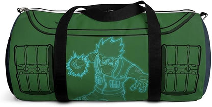 Anime Gym Bag for Women Men - Large Capacity Waterproof Workout Fitness Travel Sports Bags Fashion Street Camping ExpandaCLe Carry On Duffle Bag For Couple (Green Kashi) PTY