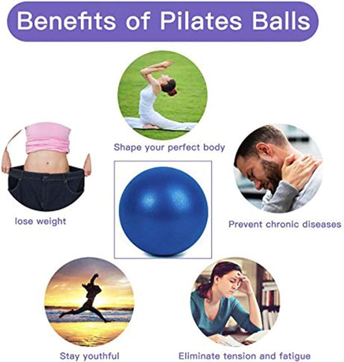 Small Pilates Balls - 9 Inch Exercise Ball Physical Therapy for Between Knees for Rehab, Barre, Core, Stability & Yoga