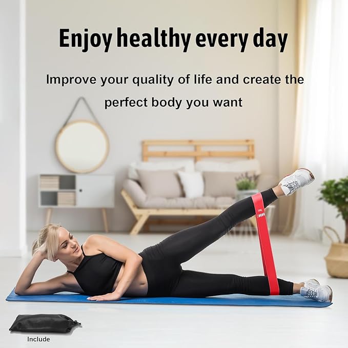 Resistance Bands Set for Men and Women, Pack of 5 Different Levels Elastic Band for Home Gym Long Exercise Workout – Great Fitness Equipment for Training