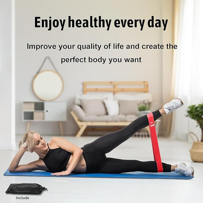 Resistance Bands Set for Men and Women, Pack of 5 Different Levels Elastic Band for Home Gym Long Exercise Workout – Great Fitness Equipment for Training