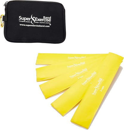 USA 14" x 3" Extra Long Latex Free Mini Loop Bands in 3, 5, 10 Pack Sets. 10 Strengths for Resistance Training, Stretching, Yoga, Toning. Plus an Exclusive iPhone App and E-Book.