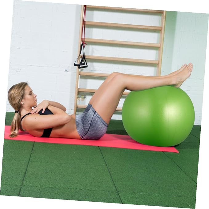 Angoily 2pcs Anti-Burst Yoga Ball Mini Pilates Ball with Thickened PVC Material, Balancing Stability Trainer for Home Fitness and Exercise (15-35cm Random Size, Orange Green)