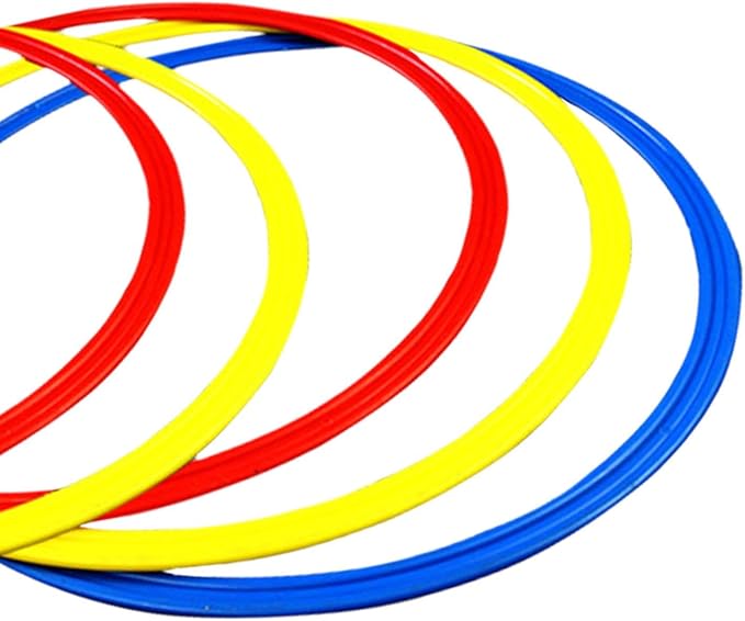 pistro Agility Training Rings Set of 12 Football Speed Ladder Cones Workout Equipment for Sports Training Home Gym Kids Exercise