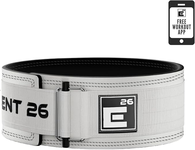 Element 26 Hybrid Leather Weight Lifting Belt for Men & Women - Self locking Adjustable Leather Belt for Powerlifting, Olympic lifting & Functional Fitness - Weight Belt, Squat Belt, Back Support