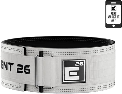 Element 26 Hybrid Leather Weight Lifting Belt for Men & Women - Self locking Adjustable Leather Belt for Powerlifting, Olympic lifting & Functional Fitness - Weight Belt, Squat Belt, Back Support