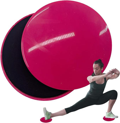 Gliding Discs For Abdominal Exercises - Core Sliders | Fitness Gliding Discs | Exercise Discs | Core Trainer | 2x Two-Sided Gym Sliding Plate Pads | Yoga Cushion For Carpet Or Hardwood Floors