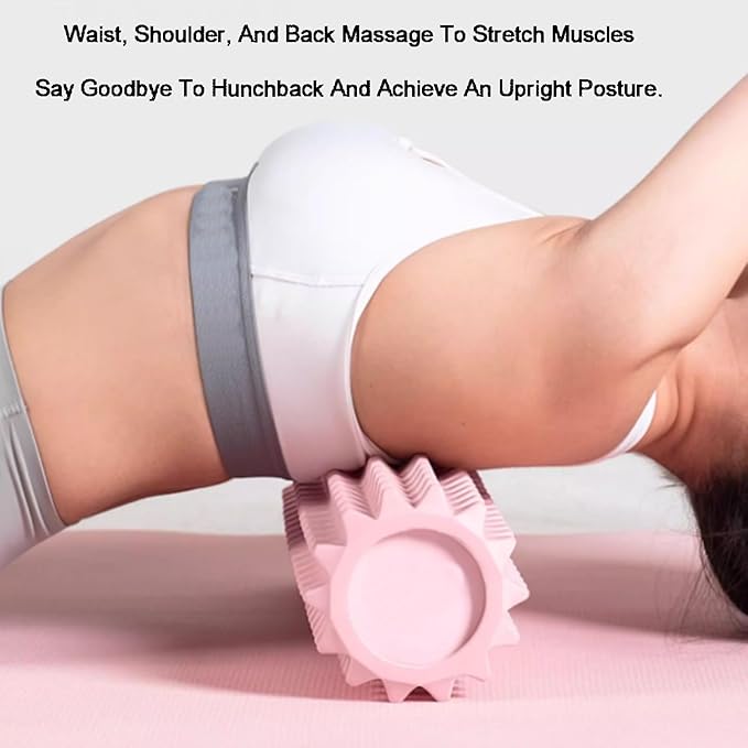 Wave Textured Massage Back Roller,High Density Fitness Exercise Foam Roller for Deep Tissue Muscle Massage,for Whole Body(Color1)
