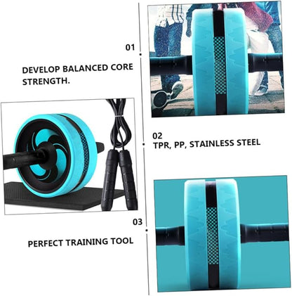 Milisten Silent Ab Roller Wheel with Knee Pad Fitness Equipment for Core Strength Adjustable Abdominal Exercise Tool for Home Workouts Suitable for Beginners and Advanced Users