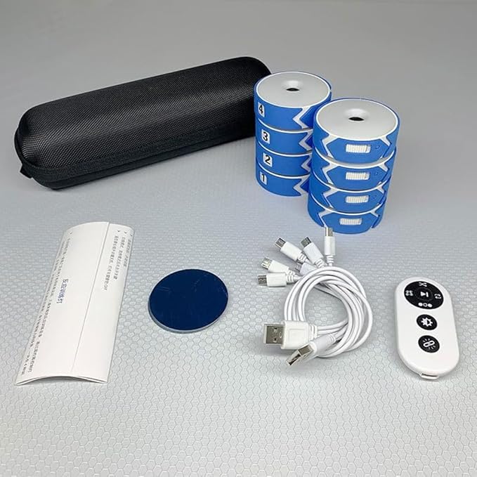Reaction Training Flash Reflex LED Light, Agility Reaction Training Kit for Fencing, Basketball, Boxing (Blue)