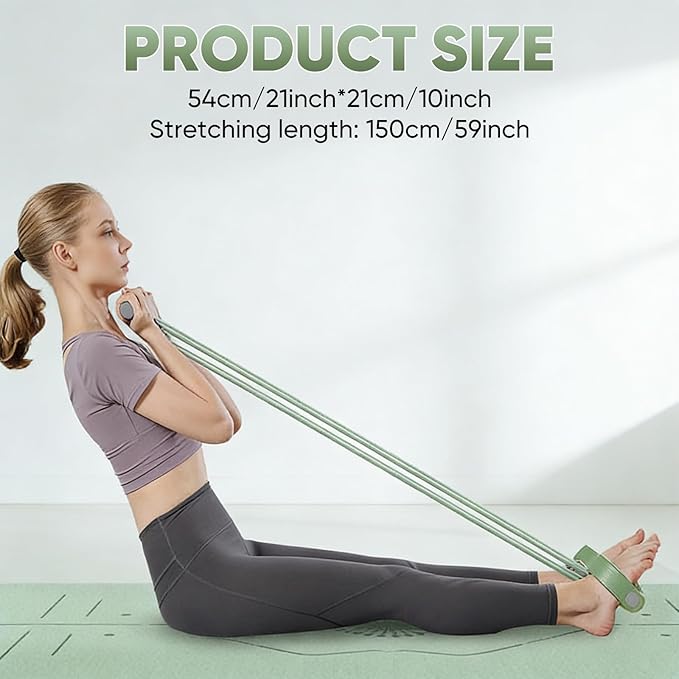Multifunction Elastic Yoga Resistance Band, Elastic Exercise Band, Stretching Pedal Puller for Full Body Workout, Home Fitness Equipment for Legs, Arms, Core Training