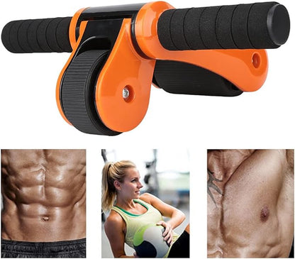 2 Wheels Ab Roller Wheel, Abdominal Muscle Exerciser, Dual - Wheel Core Trainer with Knee Pad for Home Gym, Stable Aluminum Alloy Frame, Foldable Design for Full - Body