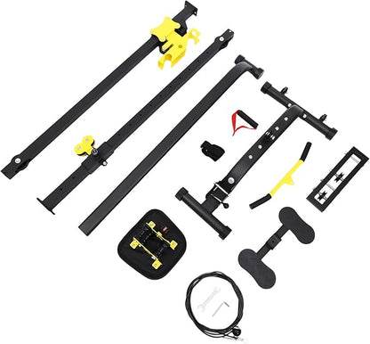 Multifunctional Fitness Rack Adjusted Height Strength Training Fitness Equipment Load Capacity 220.46lbs Multi-Function Strength Training Fitness Tool Stand for Home, Small Gyms, Companies