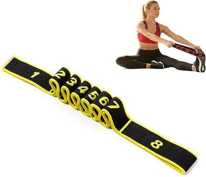 2027 New Fitness Resistance Band for Stretching and Yoga, Numbered Stretch Resistance Strap with Clear Sections, Adjustable Elastic Band for Yoga, Pilates & Full Body Stretching