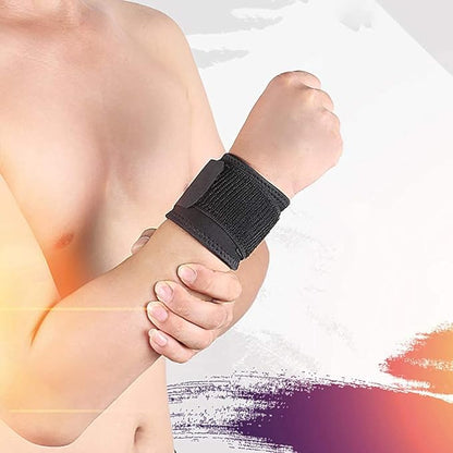 Wrist Brace, Compression Wrist Strap Support Wrist for Men & Women, Youth & Elderly, Boys& Girls, One Size Adjustable, Sports Wristband 1 PCS (Black)