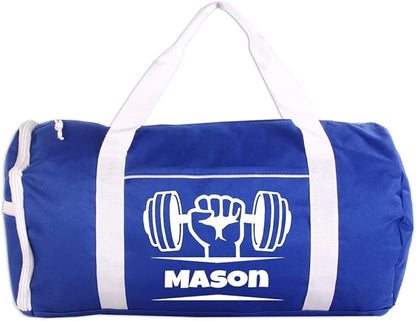 Personalized Sport/Gym Roll Duffel Bag - Fitness & Weight Training