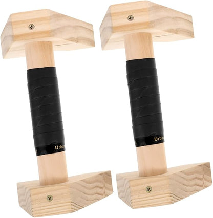 2pcs Wooden Parallettes Bars for Push-ups and Sturdy Wood Stands for Men and Women Versatile Exercise Equipment for Strength Training and Calisthenics