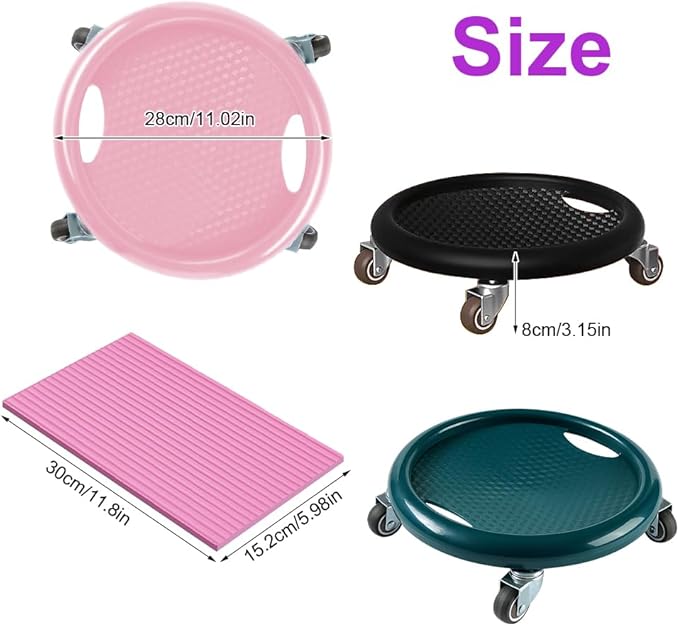 Ab Roller Wheel, Women's Multifunctional Abdominal Wheel Board with Mat, 360° Rotating, for Full Body Fat Burning Tummy Weight Control Gym or at home workout equipment
