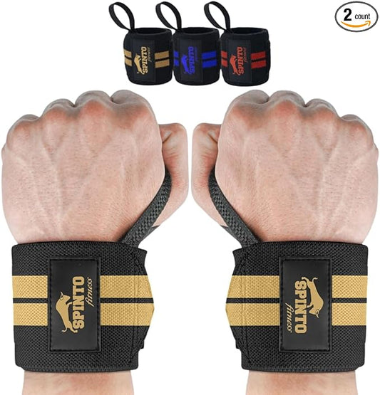 18" Wrist Wraps for Weightlifting USPA-Approved Wrist Support with Thumb Loop Heavy Duty Wrist Braces for Powerlifting, Gym, Cross Training & Strength Training for Men & Women
