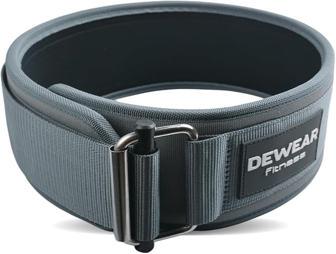Durable Weight Lifting Belt, 4'' Wide Gym Belt for Bodybuilding, Powerlifting, Squats, Deadlift - Provides Lumbar Support & Stability for Men & Women