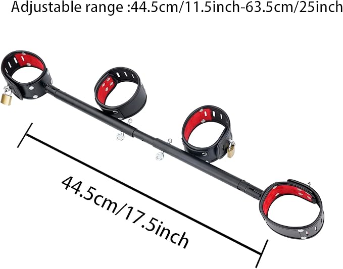 Spreader Bar Heavy Duty Stainless Steel Expandable Silver Bar Home Gym with 4pcs PU Purple Adjustable Strap,Sports Aid Training Fitness Gear Pilates Aid Kit,Yoga Set