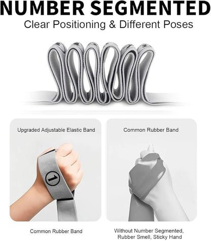Stretch Strap, Elastic Yoga Stretching Strap, Multi-Loop for Physical Therapy, Pilates, Yoga, Dance & Gymnastics Exercise and Flexible Pilates Stretch Band