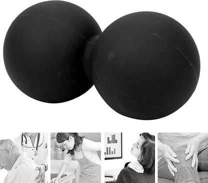 Gel Exercise Peanut Ball Yoga Gym Fitness Body Relax Massage Ball Relieve Pain (Black)