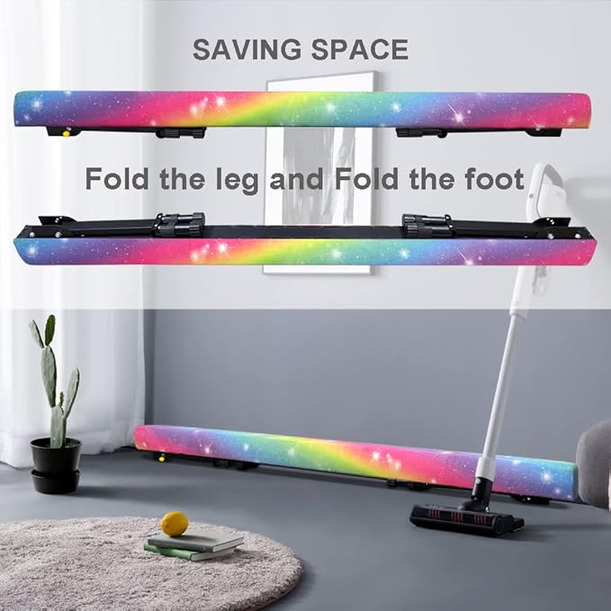 6ft Ultrasimple Adjustable&Foldable Balance Beam,High-Low Floor Beam Suede Gymnastics Equipment,No Tool Require, Gymnastics Beam for Training&Professional HomeTraining