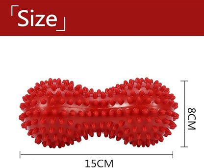Spiky Massage Ball Peanut Massager Ball Fitness Exercise Mobility Peanut Ball Pain Muscle Steess Foot Myofascial Relief for Plantar Fasciitis Heel Foot Arch Pain (perple)