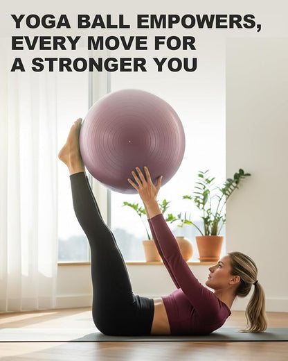Trideer Exercise Ball Yoga Ball,Office Seating & Balance Ball Chair, Stability Ball for Pilates, Physical Therapy,Core Training & Balance Improvement & Stretching