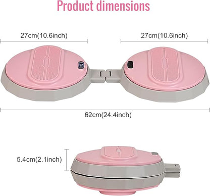 Waist Twister Machine, Foldable Portable Exercise Twist Board for Women Men, Noiseless Ab Twister for Home Gym Equipment, 618 lbs Capacity | Track Reps