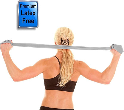 Resistance Band for Working Out | Super Exercise Bands 8,16,24 Yard Bulk Rolls |10 Strengths in Light Medium and Heavy Resistance Bands | Latex Free Workout Bands Including App and e-Book
