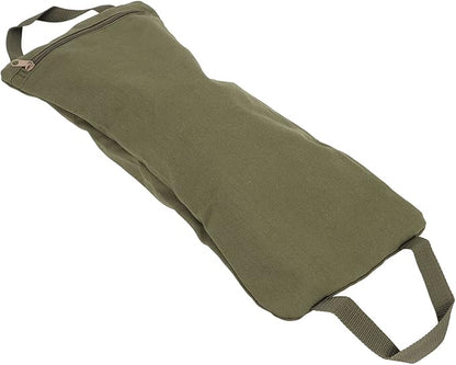 Topyond Sand Bag for Weight Training, Green Yoga Sand Bag with Handle, Yoga Weightlifting, Portable Fillable Yoga Canvas Sandbags for Yoga Weights and Training, Yoga Weight Bag